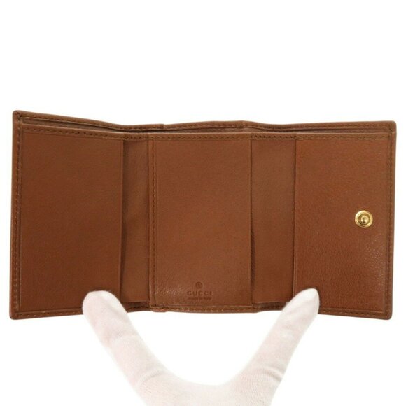 GUCCI Brown Leather Bamboo Wallet - Picture 6 of 8